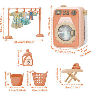 Washing Machine With Light And Music I Washing Programmer And Original Sounds I Works With Or Without Water I Toy For Children Aged 3 Years And Up - Interactive & Realistic With Sounds- Pretend Play Appliance For Kids