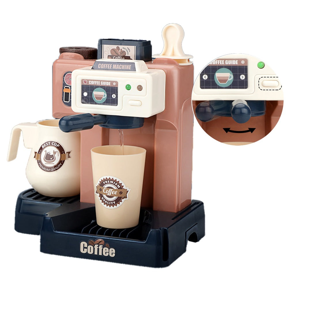 Children Play  Simulation Sound Light Water Coffee Machine coffee shop cash register Candy Ice Cream Supermarket Shopping Toy Coffee Shop I Espresso Bar With Water Flow Function And Touch Display Incl Accessories And Toy Food Toys 3+