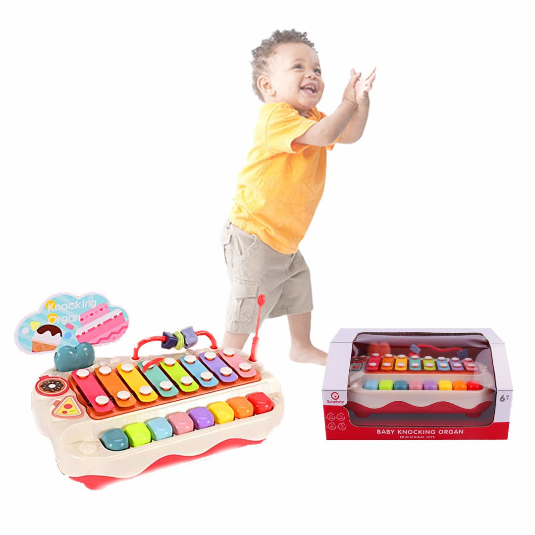 Coo11 Kids Musical Instrument Hand Knock Piano Xylophone, Multifunction Toddler Toys, Early Educational Learning, Perfect Gift as Birthday or Christmas Gift, Suitable for 1-3 years old (Red)