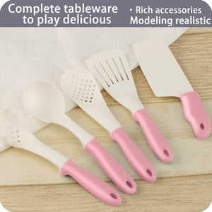 Coo11 24pcs Multi Kitchen Pretend Play Food Toys for Children, Preschool Game Plastic Milk Cake and Meat Cooking Simulation Educational Set for Boys and Girls Gift Ages 3+ Years Old