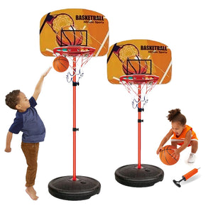 Coo11 Kids 205CM Metal Basketball Hoop Stand Outdoor And Indoor Sports Fun Game, Portable, Lightweight, Improves Your Game, Skill Development, Perfect Gift for Boys & Girls, Suitable for 3+