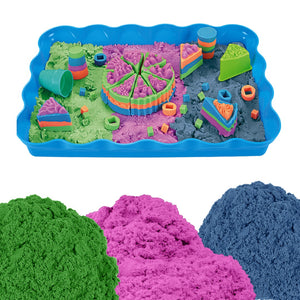 Coo11 DIY Kids Mouldable Sensory Play Sand with Tools Fun Toy Cake Set Colourfull, Improves Skills & Cordination, Perfect Gift for your loved ones, Suitable for 3+