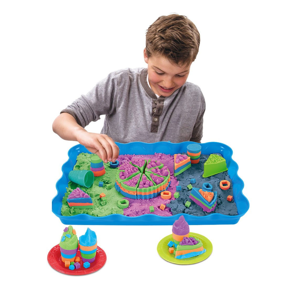 Coo11 DIY Kids Mouldable Sensory Play Sand with Tools Fun Toy Cake Set Colourfull, Improves Skills & Cordination, Perfect Gift for your loved ones, Suitable for 3+