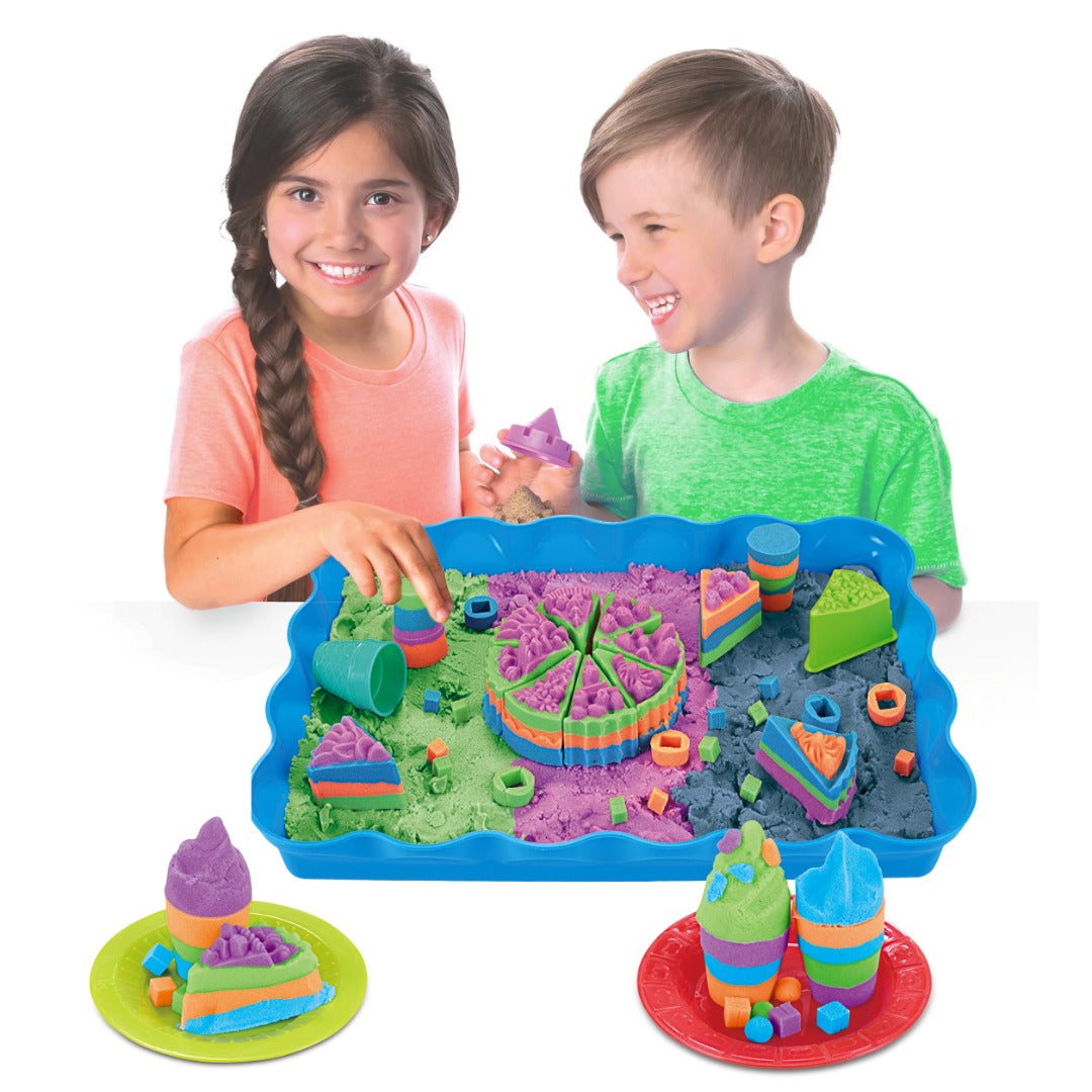 Coo11 DIY Kids Mouldable Sensory Play Sand with Tools Fun Toy Cake Set Colourfull, Improves Skills & Cordination, Perfect Gift for your loved ones, Suitable for 3+
