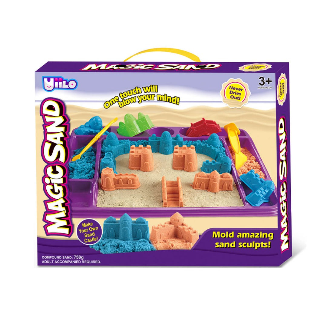 Coo11 Kids Play Construction Sand Pals Beach Building Snow, and Mud with Brick Release Moulds Creative Sensory Play Toys Activity Space Educational Creative Family Beach Sand Construction Kit for Girls Boys Age 5+ Years olds