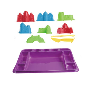 Coo11 Kids Play Construction Sand Pals Beach Building Snow, and Mud with Brick Release Moulds Creative Sensory Play Toys Activity Space Educational Creative Family Beach Sand Construction Kit for Girls Boys Age 5+ Years olds