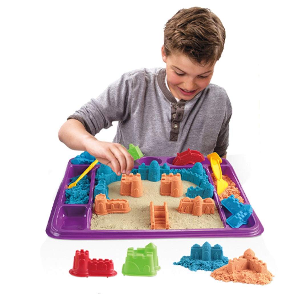 Coo11 Kids Play Construction Sand Pals Beach Building Snow, and Mud with Brick Release Moulds Creative Sensory Play Toys Activity Space Educational Creative Family Beach Sand Construction Kit for Girls Boys Age 5+ Years olds