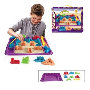 Coo11 Kids Play Construction Sand Pals Beach Building Snow, and Mud with Brick Release Moulds Creative Sensory Play Toys Activity Space Educational Creative Family Beach Sand Construction Kit for Girls Boys Age 5+ Years olds
