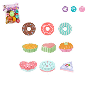Coo11  Cake Tower Candy Pastry Kids Playhouse Party, Colorful Mini Cream Mousse Chocolate Cupcakes Dessert Toys, Realistic, Artificial Donuts Toy, Scented Fake Donuts, Perfect Gifts for 4 to 6 Years Old