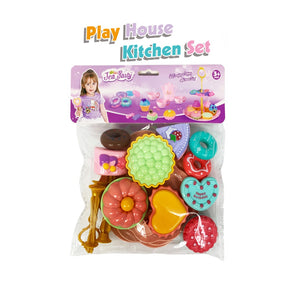 Coo11  Cake Tower Candy Pastry Kids Playhouse Party, Colorful Mini Cream Mousse Chocolate Cupcakes Dessert Toys, Realistic, Artificial Donuts Toy, Scented Fake Donuts, Perfect Gifts for 4 to 6 Years Old
