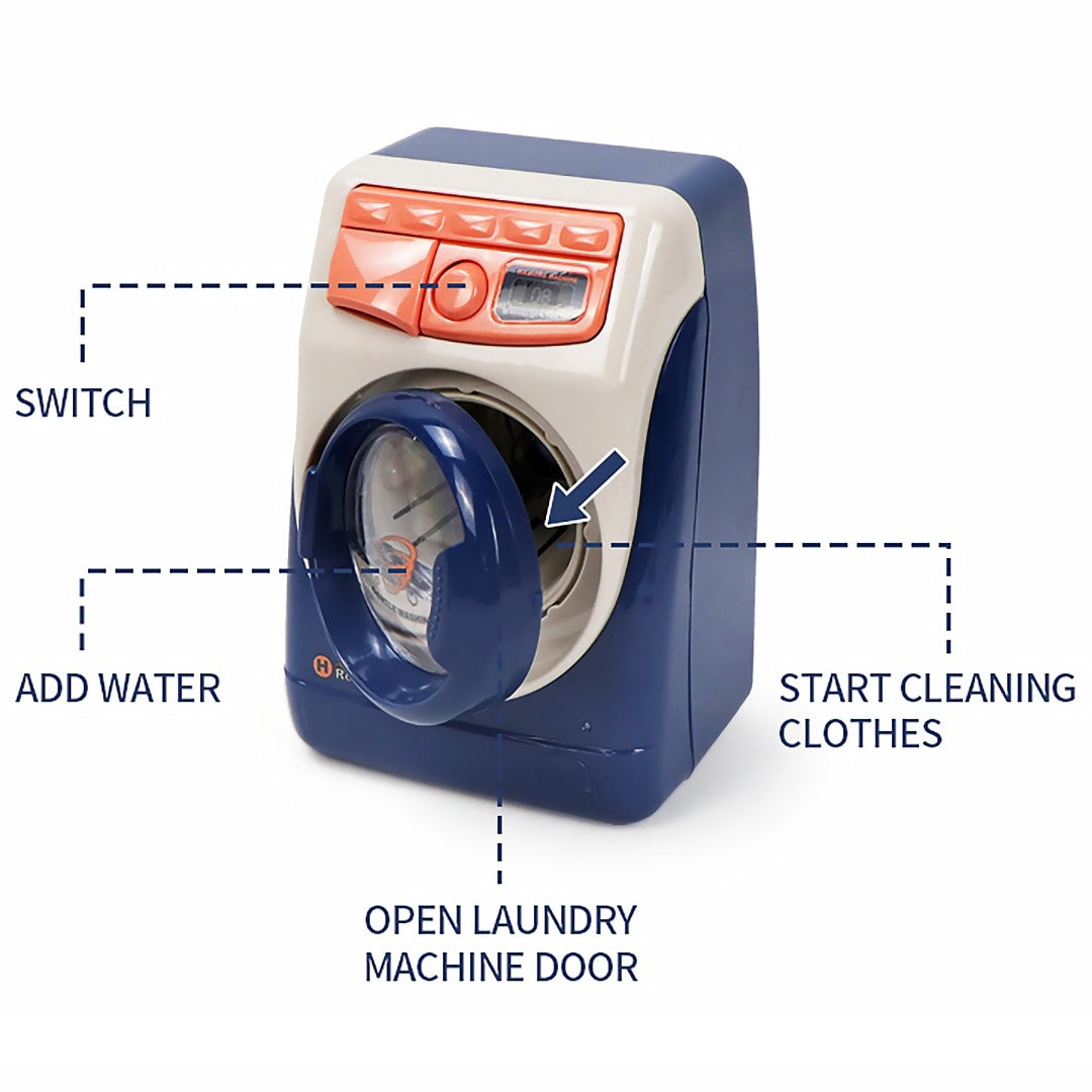 Coo11 Kids Washing Machine, Vacuum Cleaner & Ironing Machine Play Set, Pretend Household Tool Toy, Mini Cleaning Toy Set, Learning Educational Toy, Improves Skills, Perfect Gift