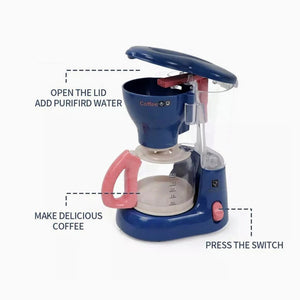 Coo11 Home Appliances Kitchen Pretend Play Coffee Maker Machine, Mix Blender, Dispenser, Cattel, Cup & Plate Accessories Kitchen Set Play House Early to Teach Fun & Activity Boys Girls Age 5+ Years Old