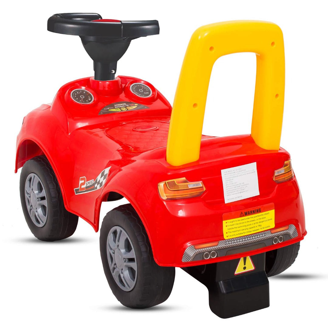 Coo11 Kids Ride-on Push Car with Back Support, High Quality, Ergonomic and Safe Design, Lightweight, Portable, Improves Skills Development, Perfect Gift for Boys & Girls, Suitable for 19-36 months