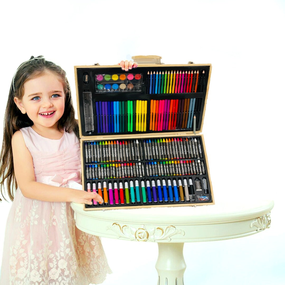 Wood Art Drawing Set Art Supplies For Kids,Teens & Adults 180 Pcs