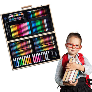 180 Wooden Box Art Color Pencil Set Drawing Art Kit Supplies for Girls Boys  Kids