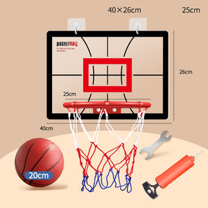 Coo11 Kids Basketball Hoop, Dream Travel Basketball Rim Goal Wall Mounted Basketball Hoop Indoor Outdoor Hanging Basketball Hoop, 40x26 centimeter