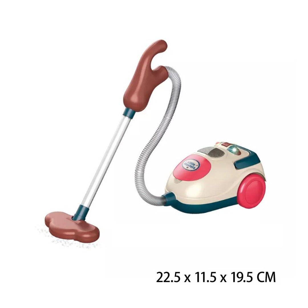 Coo11 Blue Kitchen Housekeeping Vacuum Cleaner with Suction Functional Music Lightweight Learning Educational Pretend Play Toys Mini Household Cleaners Kit for Girls and Boys age 5+ 7 8 9 10 Years Old