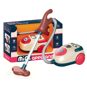 Coo11 Blue Kitchen Housekeeping Vacuum Cleaner with Suction Functional Music Lightweight Learning Educational Pretend Play Toys Mini Household Cleaners Kit for Girls and Boys age 5+ 7 8 9 10 Years Old