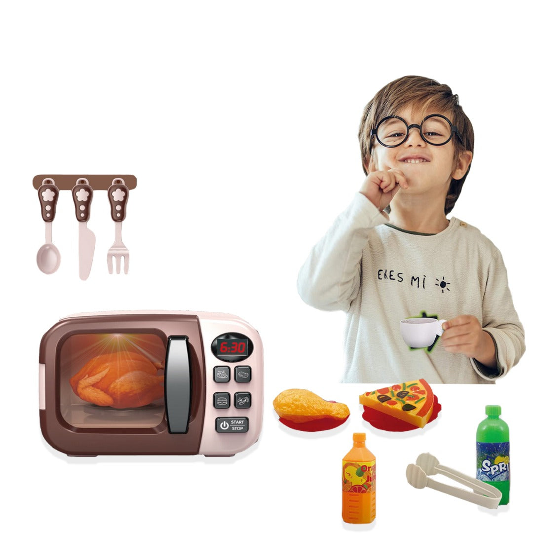 Kids Kitchen Blender Mixer microwave oven food play home Appliances toys  Smoothie Play Set with Light Sound