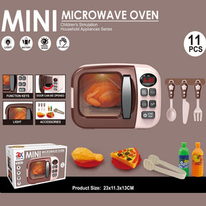 Kids Kitchen Blender Mixer microwave oven food play home Appliances toys  Smoothie Play Set with Light Sound