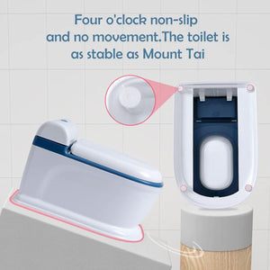 Coo11 Kids Toilet Potty Training Seat, Back Support, Handle & Soft Cushion with Splash Guard, Portable,  Lightweight, Easy to Clean, Perfect for Boys & Girls, Suitable for 3+