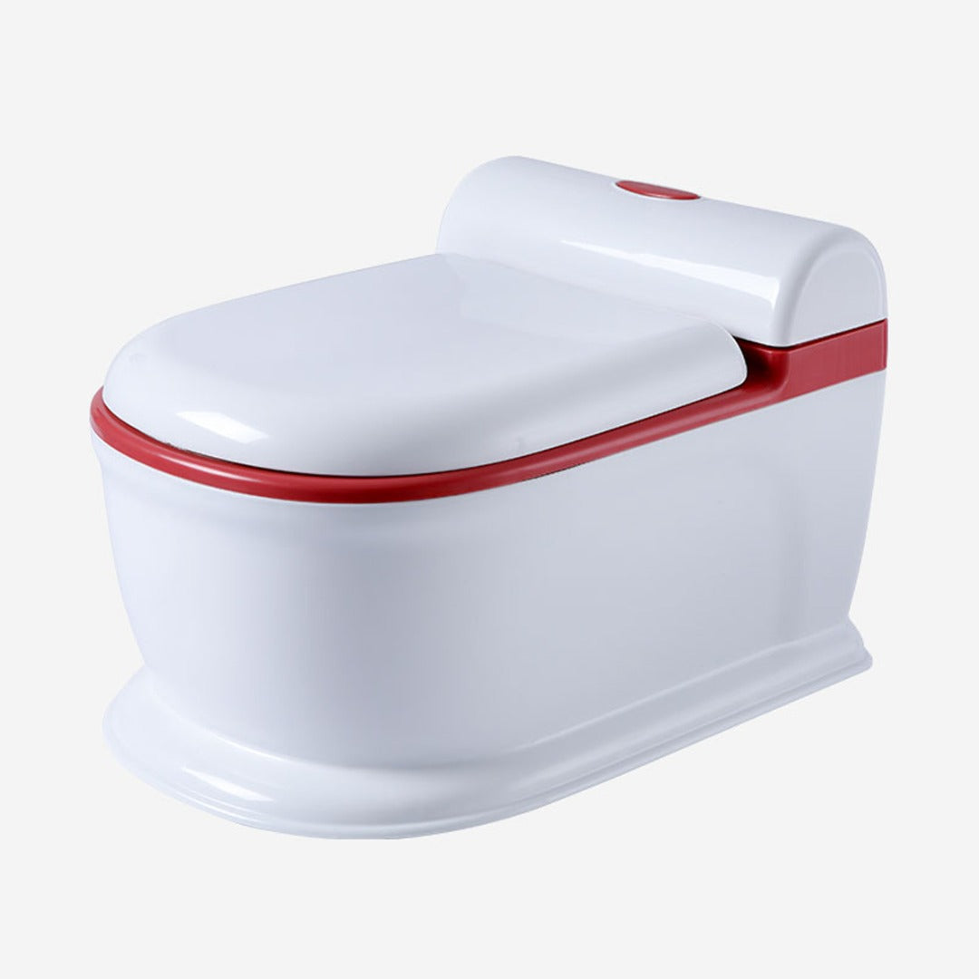 Coo11 Kids Toilet Potty Training Seat, Back Support, Handle & Soft Cushion with Splash Guard, Portable,  Lightweight, Easy to Clean, Perfect for Boys & Girls, Suitable for 3+