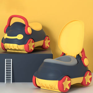 Sobear Portable Potty Training Toilet Car Shaped Seat for Boys and Girls, Anti-Slip, Easy to Clean, Lightweight, Fun Design, Easy to Take Everywhere, Picnic, Travelling, Park, Indoor, Outdoor