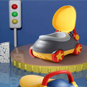 Sobear Portable Potty Training Toilet Car Shaped Seat for Boys and Girls, Anti-Slip, Easy to Clean, Lightweight, Fun Design, Easy to Take Everywhere, Picnic, Travelling, Park, Indoor, Outdoor