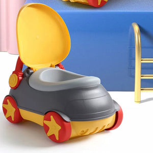 Sobear Portable Potty Training Toilet Car Shaped Seat for Boys and Girls, Anti-Slip, Easy to Clean, Lightweight, Fun Design, Easy to Take Everywhere, Picnic, Travelling, Park, Indoor, Outdoor