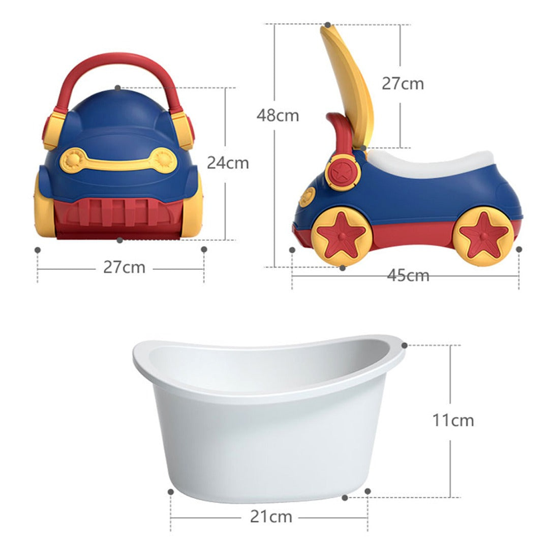 Coo11 Portable Potty Training Toilet Car Shaped Seat for Boys and Girls, Anti-Slip, Easy to Clean, Lightweight, Fun Design, Easy to Take Everywhere, Picnic, Travelling, Park, Indoor, Outdoor