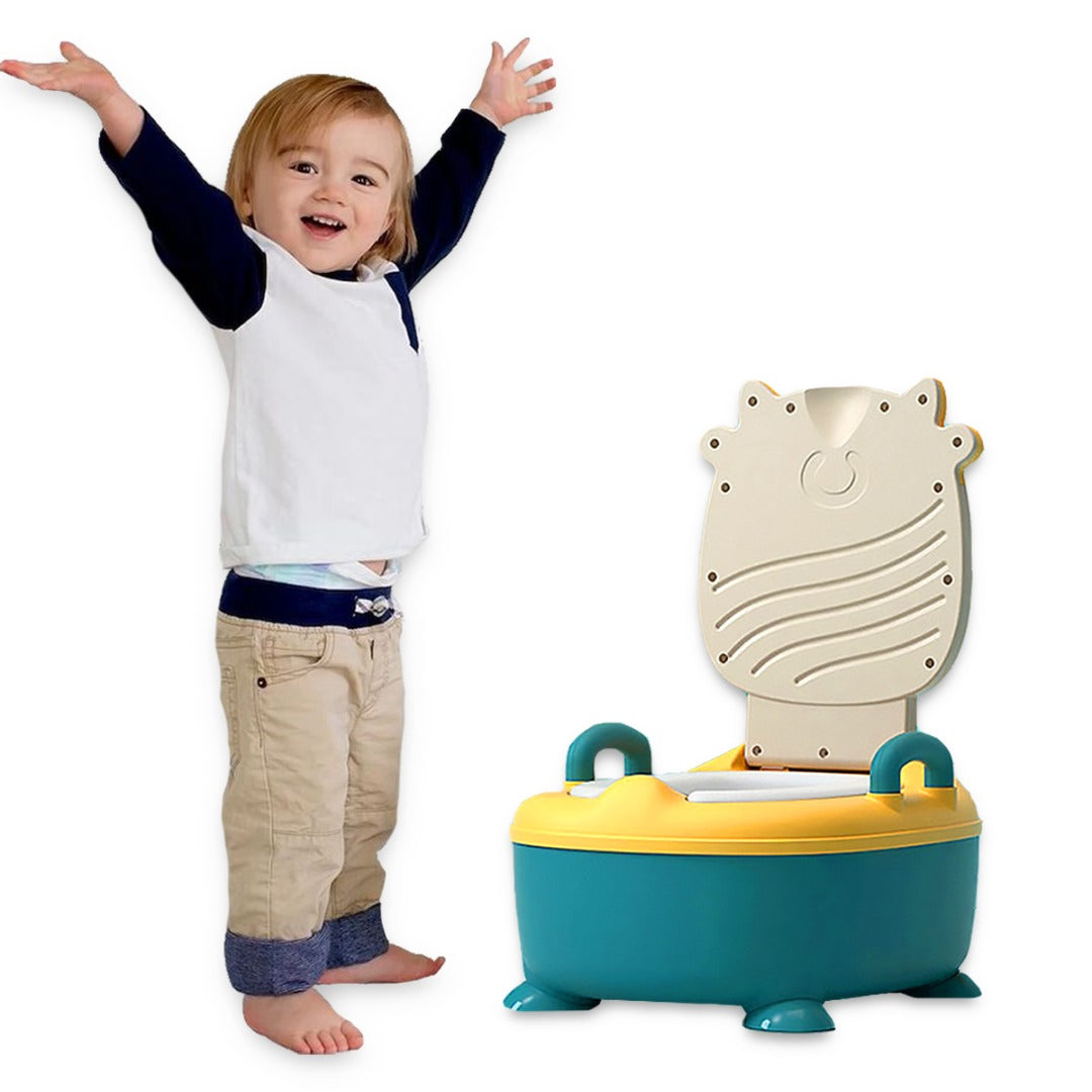 Coo11 Toddler Cow Design Potty Training Toilet Seat, Baby Portable Washrrom Chair, Travel Convenient, Lightweight, Improve Your Child's Development, Easy to Use, Suitable for 6 Months to 5 Years
