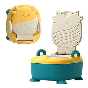 Coo11 Toddler Cow Design Potty Training Toilet Seat, Baby Portable Washrrom Chair, Travel Convenient, Lightweight, Improve Your Child's Development, Easy to Use, Suitable for 6 Months to 5 Years