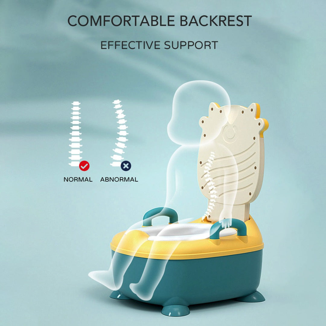 Coo11 Toddler Cow Design Potty Training Toilet Seat, Baby Portable Washrrom Chair, Travel Convenient, Lightweight, Improve Your Child's Development, Easy to Use, Suitable for 6 Months to 5 Years