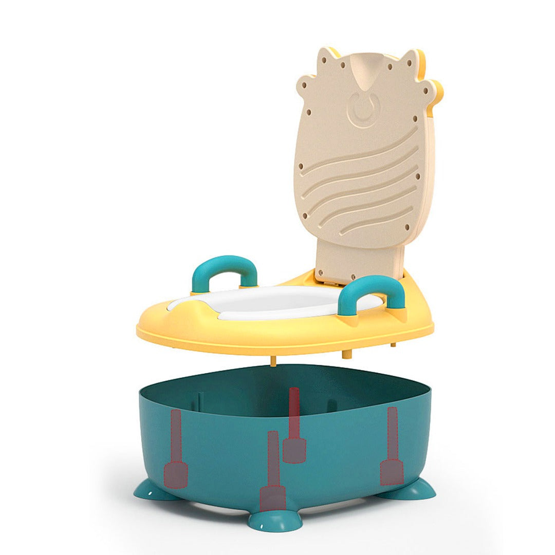 Coo11 Toddler Cow Design Potty Training Toilet Seat, Baby Portable Washrrom Chair, Travel Convenient, Lightweight, Improve Your Child's Development, Easy to Use, Suitable for 6 Months to 5 Years