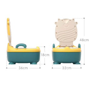 Coo11 Toddler Cow Design Potty Training Toilet Seat, Baby Portable Washrrom Chair, Travel Convenient, Lightweight, Improve Your Child's Development, Easy to Use, Suitable for 6 Months to 5 Years