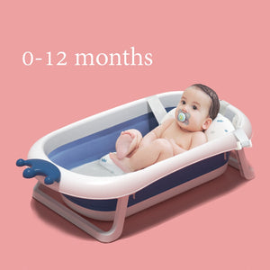 Coo11 Baby Foldable Bath Tub, Portable Safe Shower, Non-Slip Support Leg for Newborn & Toddler, Lightweight, Convenient for Travelling, Easy to Carry, Perfect Gift for Children