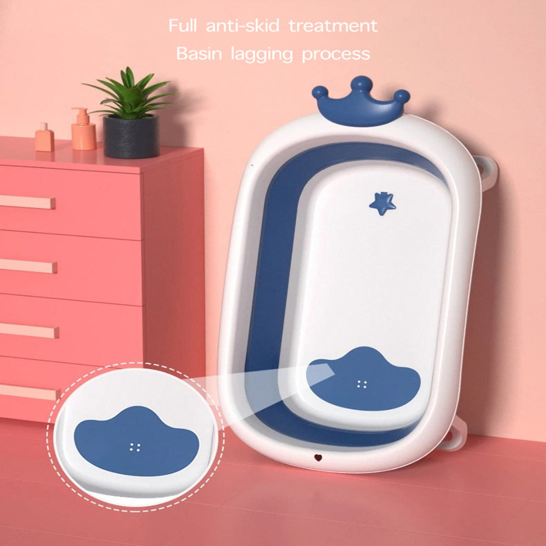 Coo11 Baby Foldable Bath Tub, Portable Safe Shower, Non-Slip Support Leg for Newborn & Toddler, Lightweight, Convenient for Travelling, Easy to Carry, Perfect Gift for Children