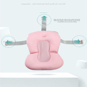 Coo11 Universal Newborn Baby Bath Pad, Floating Soft Baby Bath Pillow Adjustable Non-Slip Bath Seat Pad Bath Cushion for Bathtub for 0-18 Months Newborn Baby