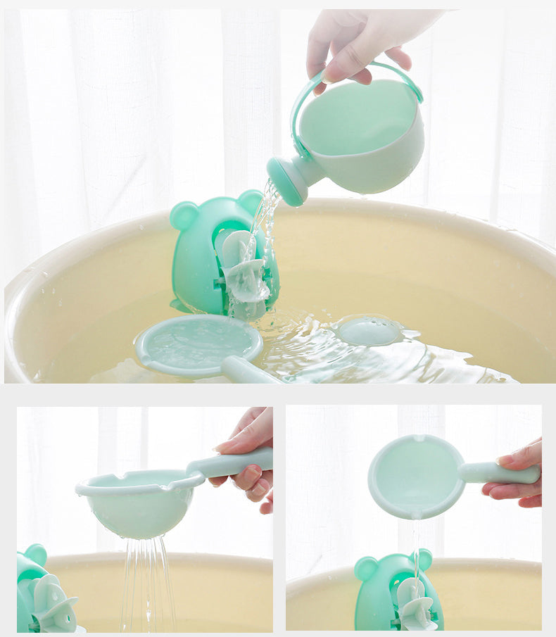 Coo11 Kids Bathing Water set, Sprinkler Spoon, Waterfall Water Station, Education Teaching and Learning Colors Toy, Perfect Gift for Toddler and Newborn