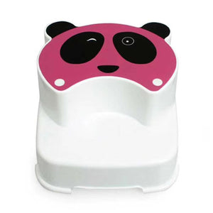 Coo11 Kids Panda Double Step Stool Perfect for Boys and Girls Toddler Toilet Training Anti-Slip Stepping Stool Use in the Kitchen and Bathroom Easy to Clean Portable Lightweight