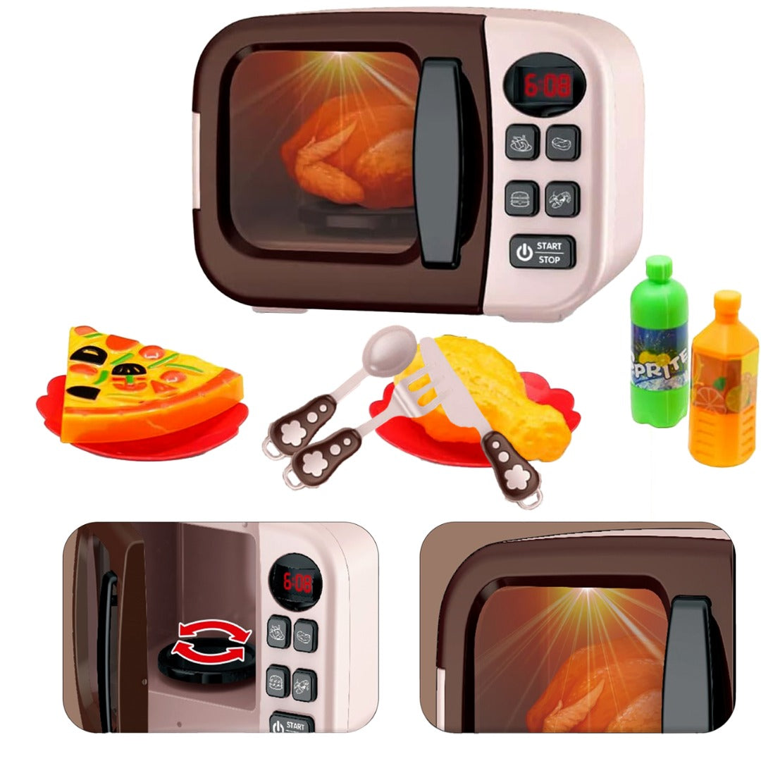 Kids Kitchen Blender Mixer microwave oven food play home Appliances toys  Smoothie Play Set with Light Sound