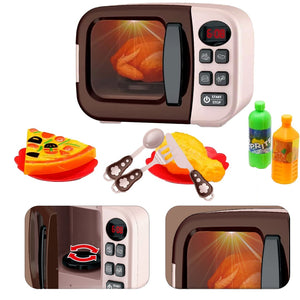 Kids Kitchen Blender Mixer microwave oven food play home Appliances toys  Smoothie Play Set with Light Sound