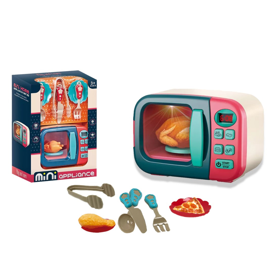 Kids Kitchen Blender Mixer microwave oven food play home Appliances toys  Smoothie Play Set with Light Sound