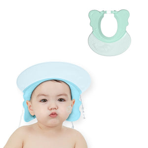 Coo11 Wall-Mounted Bath Toy Organizer Blue & Baby Frog Design Bath Rinse Cup Blue & Baby Adjustable Shower Cap bath not included