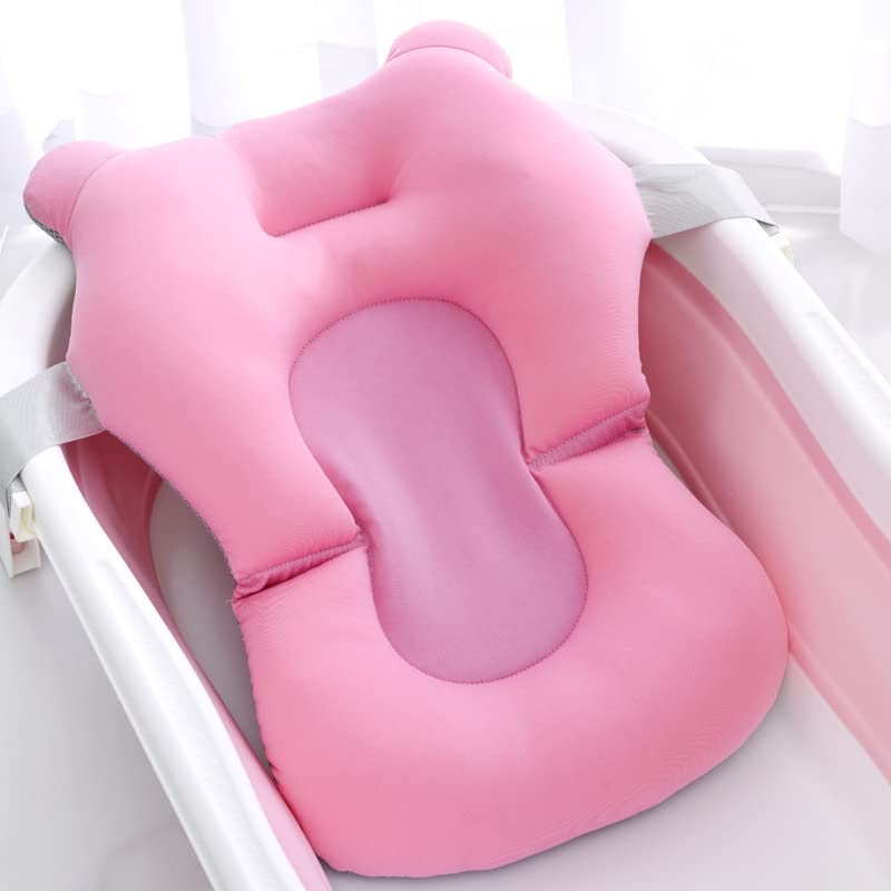 Coo11 Universal Newborn Baby Bath Pad, Floating Soft Baby Bath Pillow Adjustable Non-Slip Bath Seat Pad Bath Cushion for Bathtub for 0-18 Months Newborn Baby