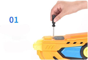 set of 2 45CM Kids Electric Water Gun, Powerful Water Pistol with 600ml Large Capacity, 33ft Long Range, Cool LED Light Leak-Proof, Water Blaster Gun for Summer Pool Party Beach Pack of 2