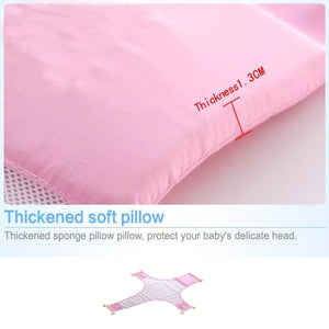 Coo11 Baby Bath Seat Support Pad, Adjustable Net for Bathtub, Non-Slip Universal Bath Seat Cushion Baby Accessories, Safety Four-Pointed Buckle Floating Bathing for Newborn