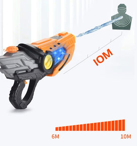 set of 2 45CM Kids Electric Water Gun, Powerful Water Pistol with 600ml Large Capacity, 33ft Long Range, Cool LED Light Leak-Proof, Water Blaster Gun for Summer Pool Party Beach Pack of 2