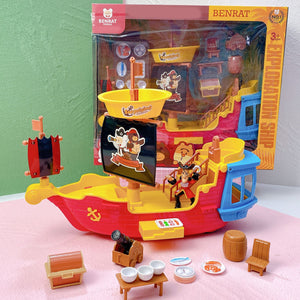 Coo11 Kids Role Play Pirate Boat Ship, Adventure Creative Treasures Toy, Figures & Accessories, Indoor Fun, Improves Skill Development, Perfect Gift For Girls & Boys, Suitable For 3+