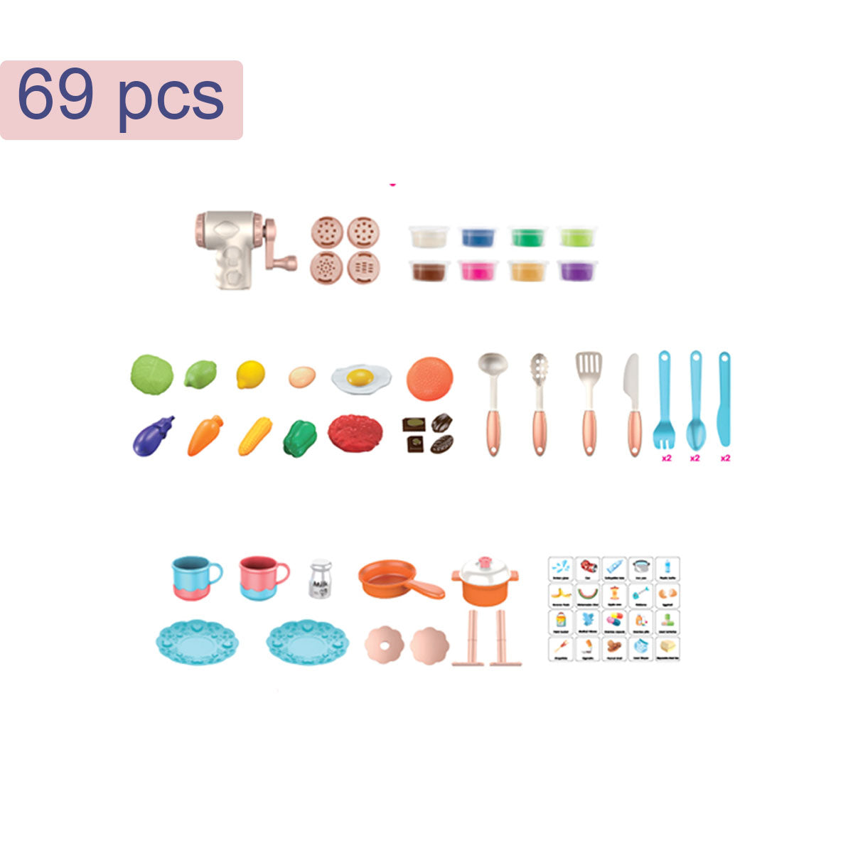 75cm Kids Pink Toy Kitchen Cabinet Pretend Play Toys Kitchen Sets Toys Cooking Toys Kitchen, Educational Pretend Role Play Set Game, Gifts For Girls Boys, 3-6 Years Old